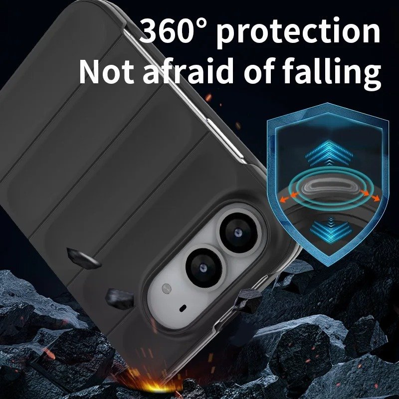 Folding Hard PC Phone Case for iPhone Duo Fold, Shockproof Anti Fingerprint Cover